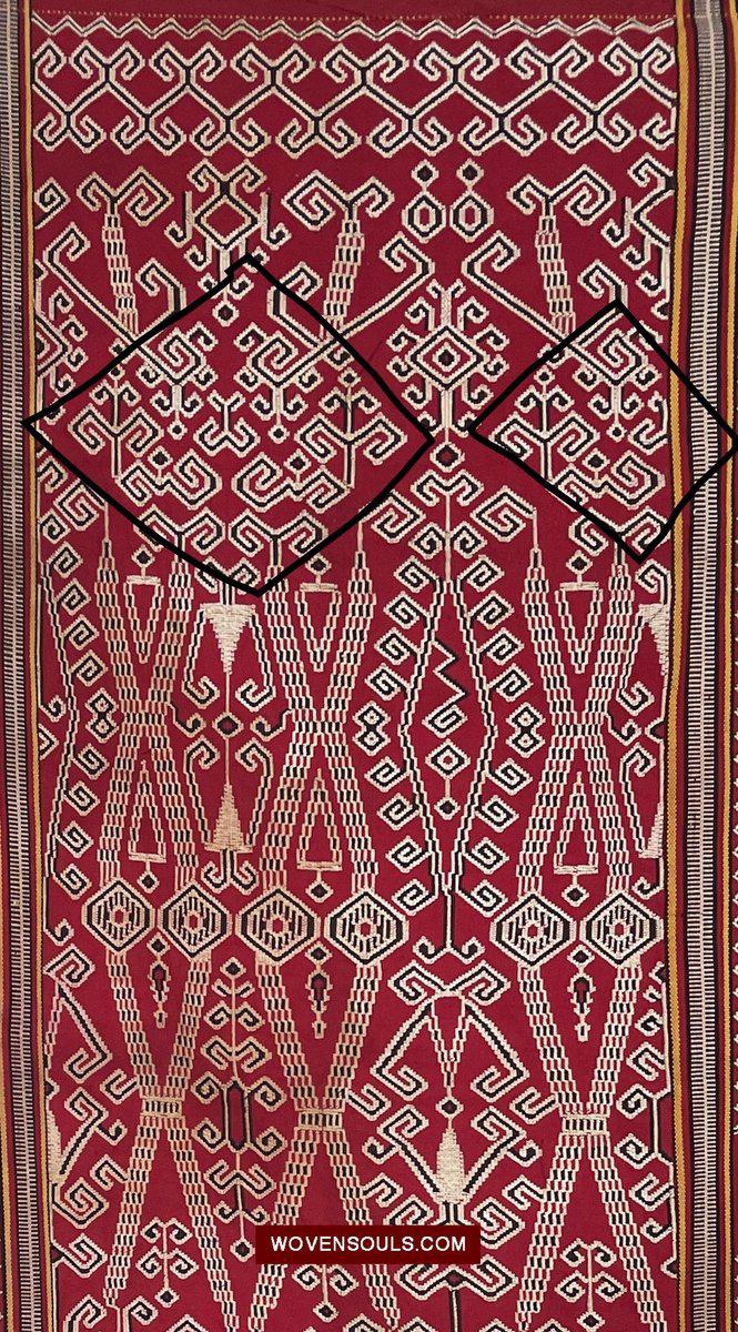 1584 Pua Sungkit tissé vintage de Bornéo-WOVENSOULS-Antique-Vintage-Textiles-Art-Décor
