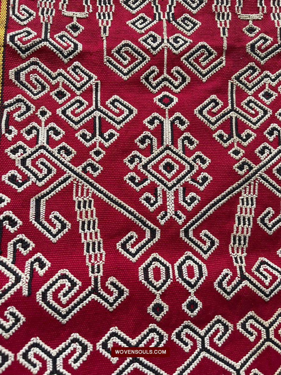 1584 Pua Sungkit tissé vintage de Bornéo-WOVENSOULS-Antique-Vintage-Textiles-Art-Décor