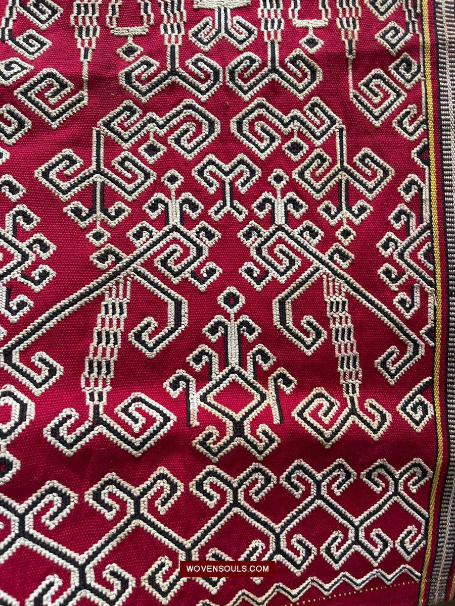 1584 Pua Sungkit tissé vintage de Bornéo-WOVENSOULS-Antique-Vintage-Textiles-Art-Décor