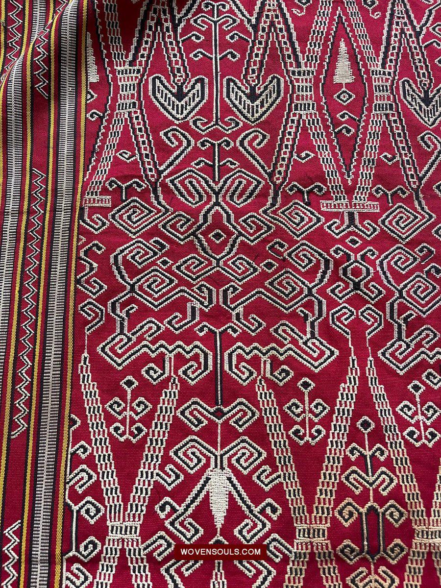 1584 Pua Sungkit tissé vintage de Bornéo-WOVENSOULS-Antique-Vintage-Textiles-Art-Décor