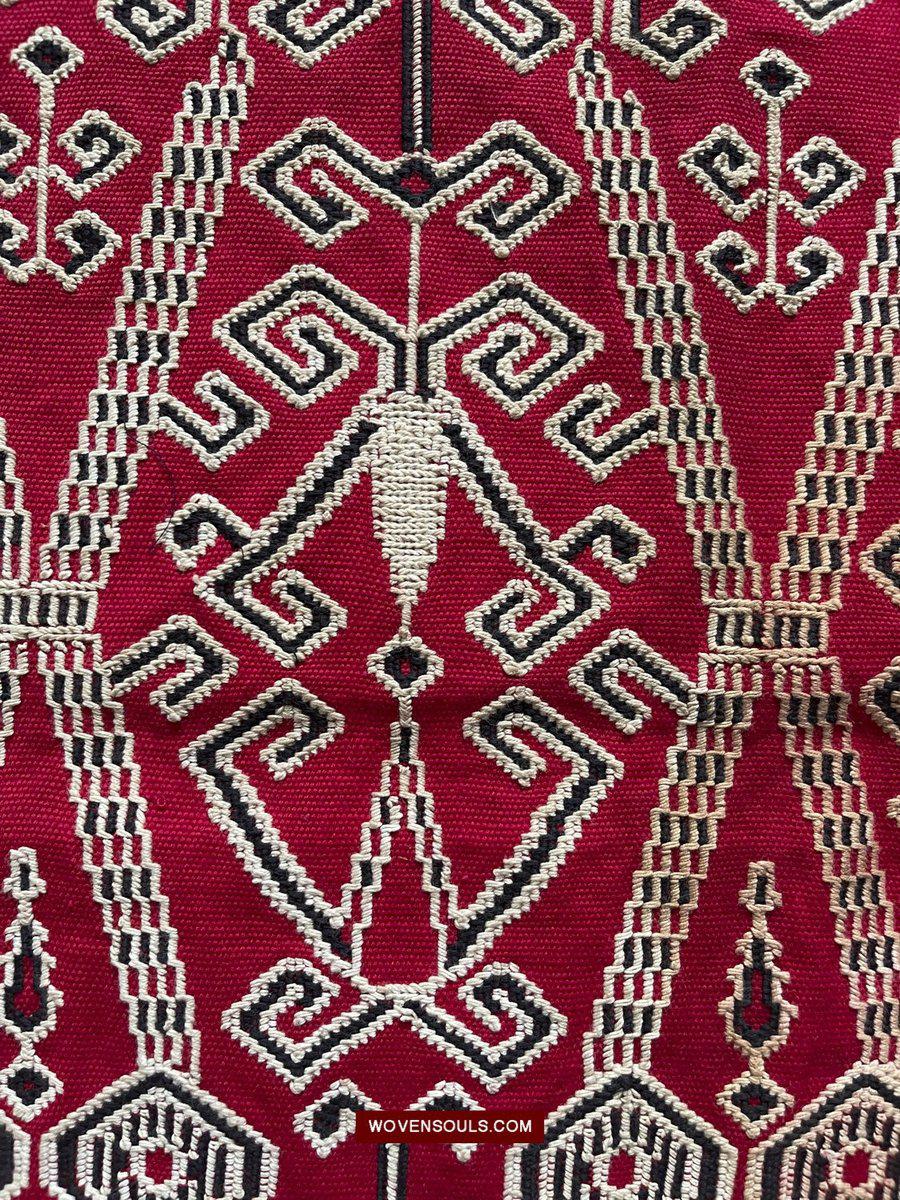 1584 Pua Sungkit tissé vintage de Bornéo-WOVENSOULS-Antique-Vintage-Textiles-Art-Décor
