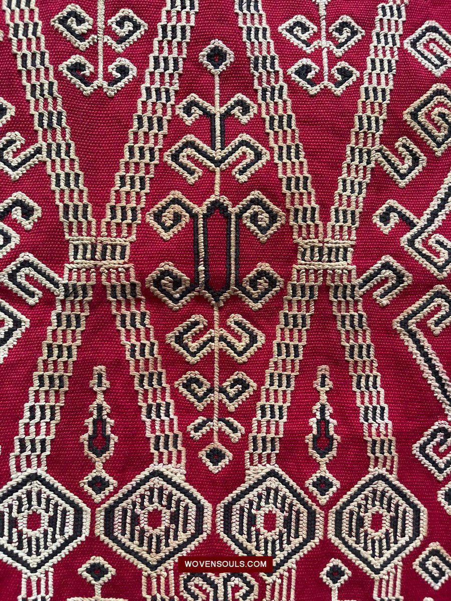 1584 Pua Sungkit tissé vintage de Bornéo-WOVENSOULS-Antique-Vintage-Textiles-Art-Décor