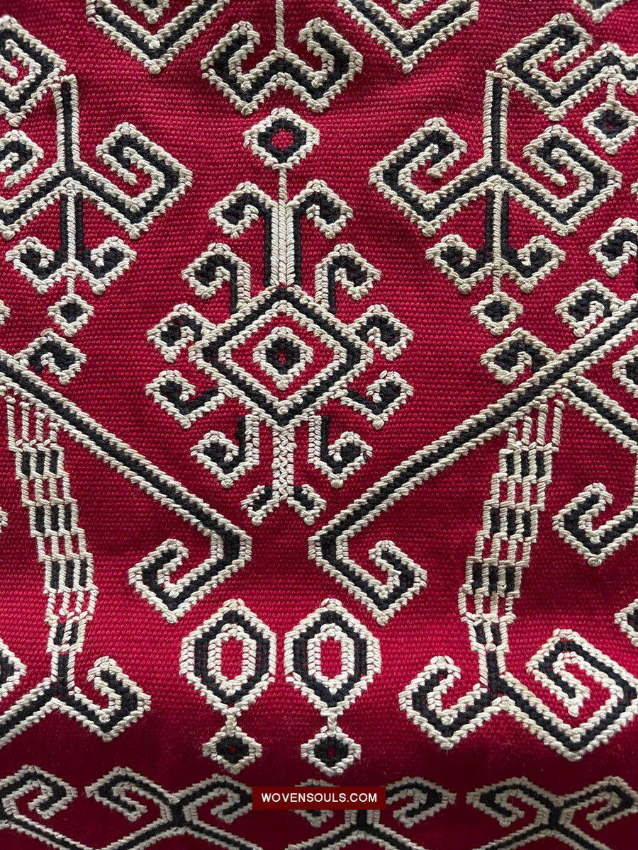 1584 Pua Sungkit tissé vintage de Bornéo-WOVENSOULS-Antique-Vintage-Textiles-Art-Décor