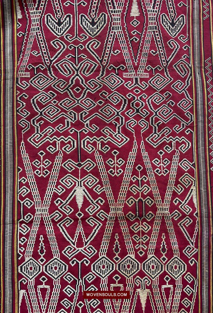 1584 Pua Sungkit tissé vintage de Bornéo-WOVENSOULS-Antique-Vintage-Textiles-Art-Décor