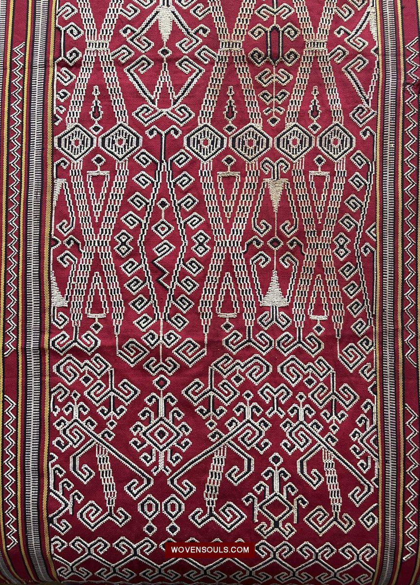 1584 Pua Sungkit tissé vintage de Bornéo-WOVENSOULS-Antique-Vintage-Textiles-Art-Décor