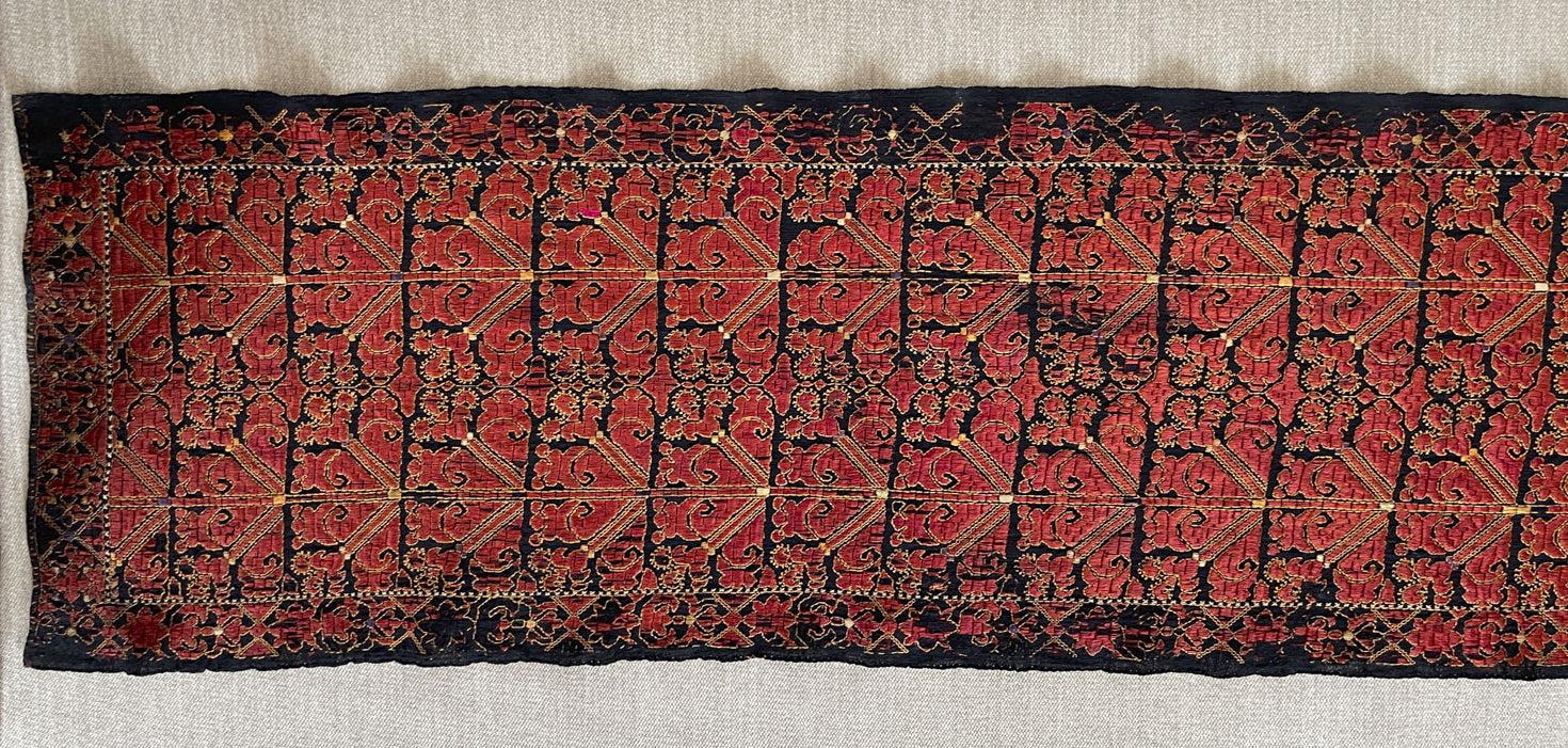 1604 Old Wedding Turban - Swat Valley Textile-WOVENSOULS Antique Textiles &amp; Art Gallery