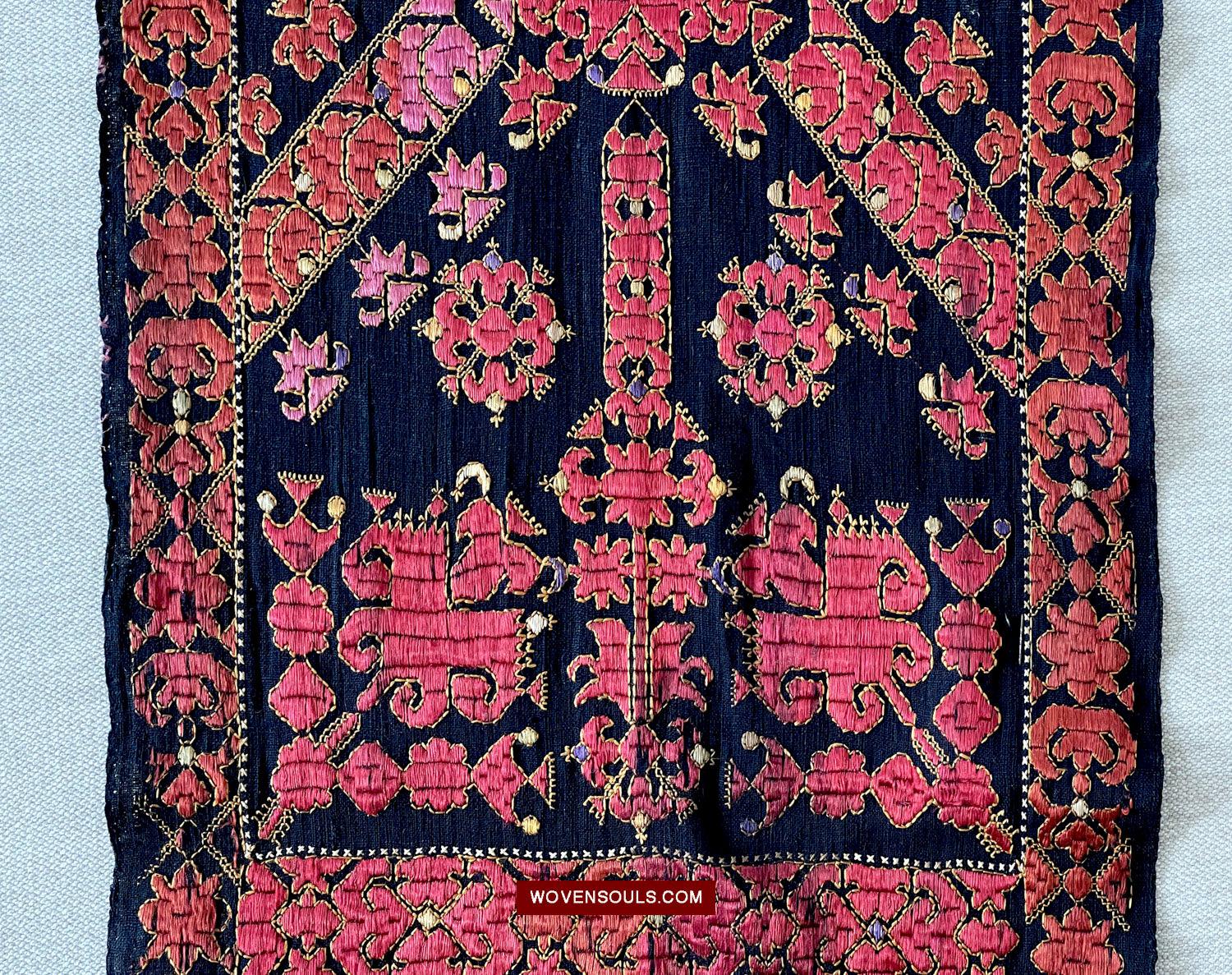 1604 Old Wedding Turban - Swat Valley Textile-WOVENSOULS Antique Textiles &amp; Art Gallery