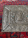 1606 Antique Tibetan Silver Sutra Cover-WOVENSOULS Antique Textiles &amp; Art Gallery