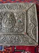 1606 Antique Tibetan Silver Sutra Cover-WOVENSOULS Antique Textiles &amp; Art Gallery