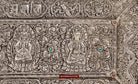 1606 Antique Tibetan Silver Sutra Cover-WOVENSOULS Antique Textiles &amp; Art Gallery