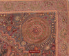 1608 Old Kashmir Silk Embroidered Amli Shawl Rumal - WOVENSOULS