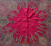 1608 Old Kashmir Silk Embroidered Amli Shawl Rumal-WOVENSOULS Antique Textiles &amp; Art Gallery