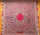 1608 Old Kashmir Silk Embroidered Amli Shawl Rumal-WOVENSOULS Antique Textiles &amp; Art Gallery