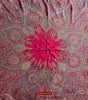 1608 Old Kashmir Silk Embroidered Amli Shawl Rumal-WOVENSOULS Antique Textiles &amp; Art Gallery