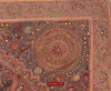 1608 Old Kashmir Silk Embroidered Amli Shawl Rumal-WOVENSOULS Antique Textiles &amp; Art Gallery