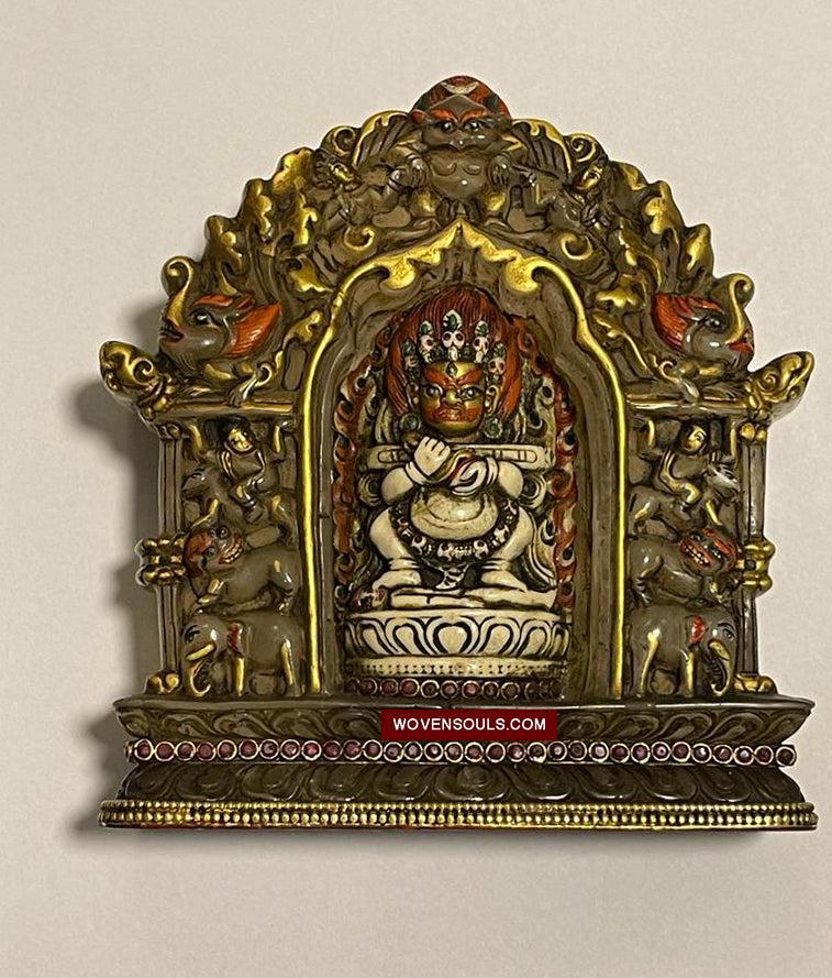 1609 Old Himalayan Crystal Buddhist Art Mahakala-WOVENSOULS Antique Textiles &amp; Art Gallery