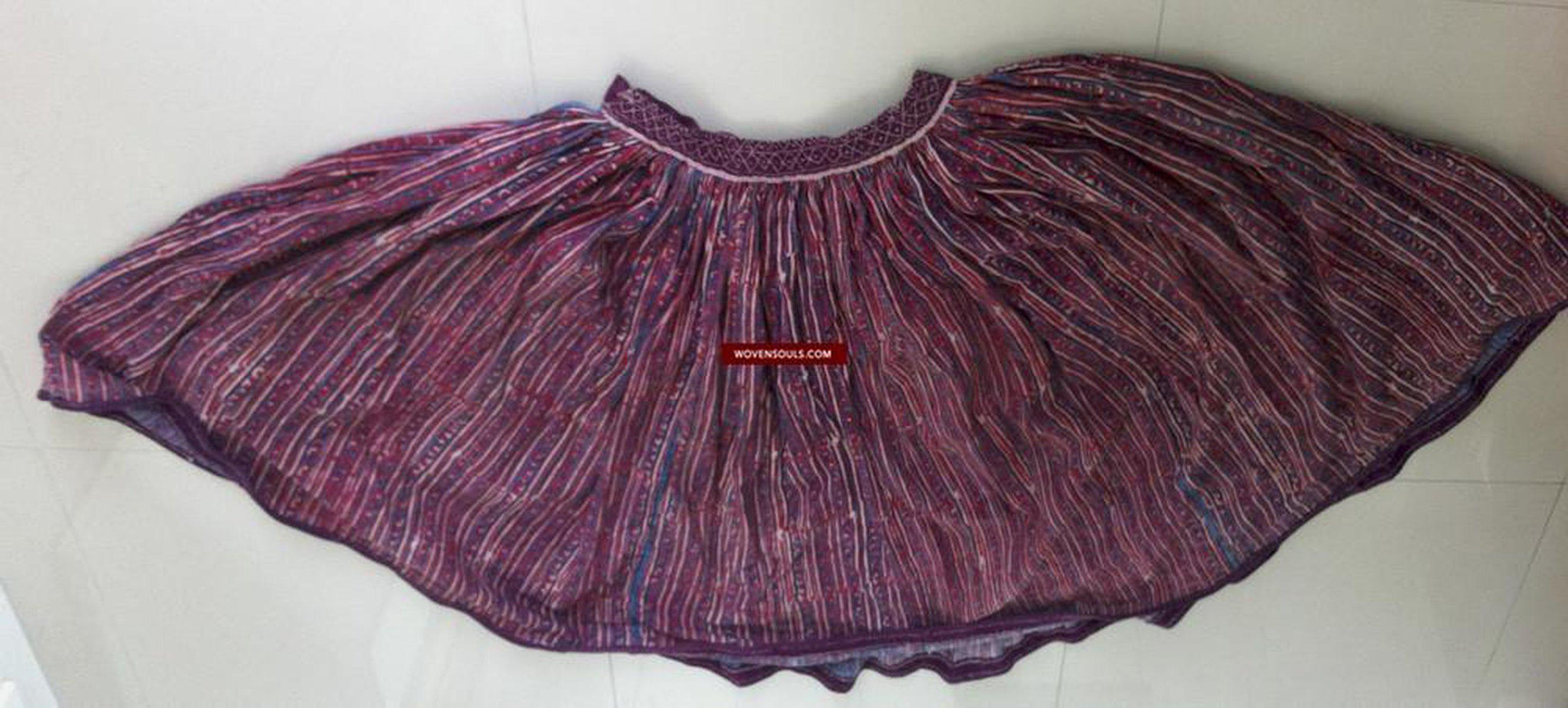 161 SOLD Hand Printed Skirt Gujarat-WOVENSOULS-Antique-Vintage-Textiles-Art-Decor