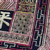 1612 Old Chinese Hainan Meifu Li Ethnic Minority Head wrap turban w Magenta Inscription-WOVENSOULS Antique Textiles &amp; Art Gallery