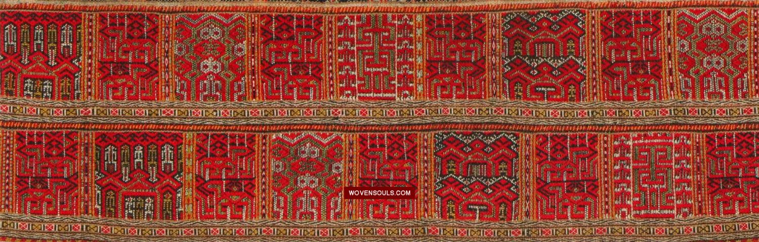 1614 Old Chinese Hainan Run Li Ethnic Minority Woven Skirt-WOVENSOULS Antique Textiles &amp; Art Gallery