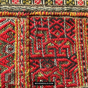 1614 Old Chinese Hainan Run Li Ethnic Minority Woven Skirt-WOVENSOULS Antique Textiles &amp; Art Gallery