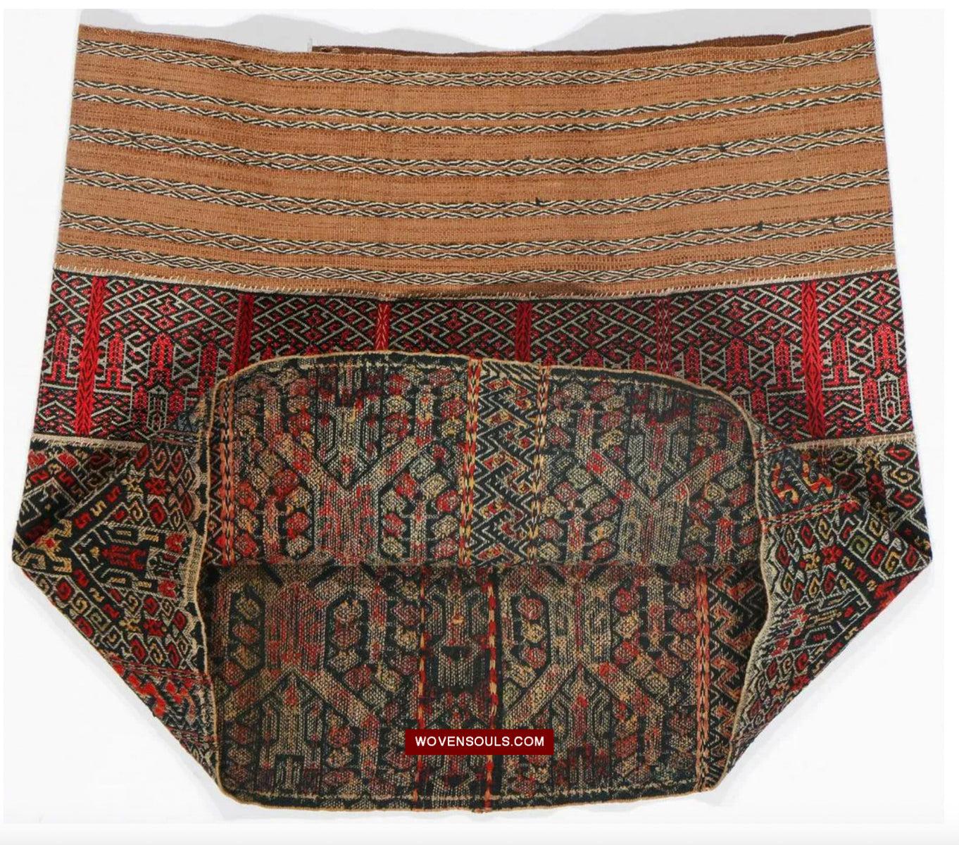 1615 Museum-Quality Old Chinese Hainan Run Li Ethnic Minority Woven Skirt-WOVENSOULS Antique Textiles &amp; Art Gallery