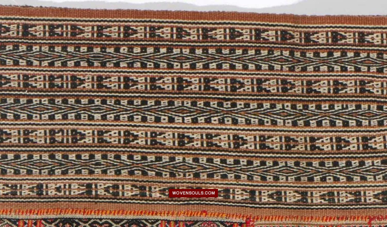 1616 Fine Old Chinese Hainan Run Li Ethnic Minority Woven Skirt-WOVENSOULS Antique Textiles &amp; Art Gallery