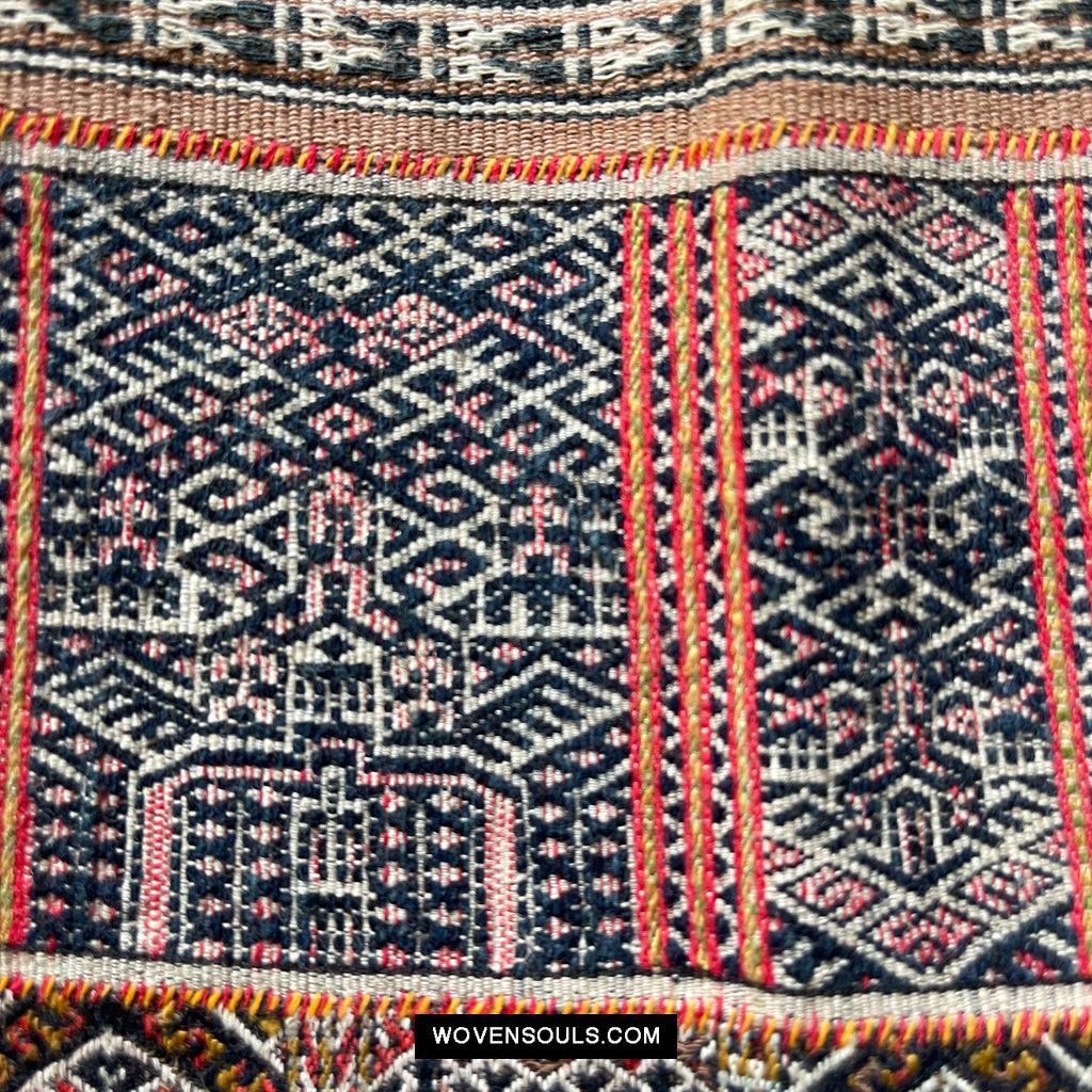 1616 Fine Old Chinese Hainan Run Li Ethnic Minority Woven Skirt-WOVENSOULS Antique Textiles &amp; Art Gallery