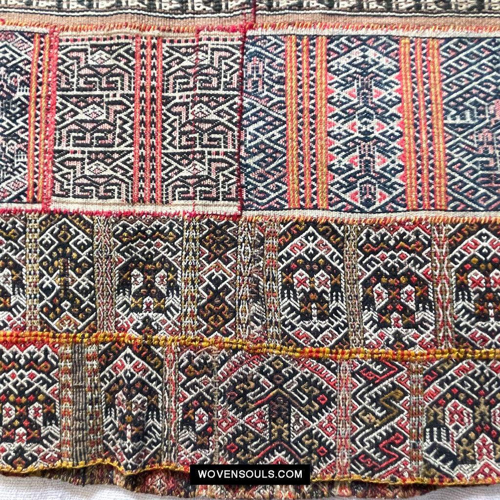 1616 Fine Old Chinese Hainan Run Li Ethnic Minority Woven Skirt-WOVENSOULS Antique Textiles &amp; Art Gallery