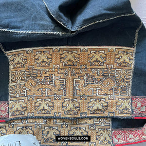 1617 Museum-Quality Old Chinese Hainan Run Li Ethnic Minority Woven Tunic Jacket-WOVENSOULS Antique Textiles &amp; Art Gallery