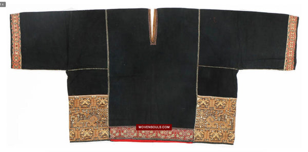 1617 Museum-Quality Old Chinese Hainan Run Li Ethnic Minority Woven Tunic Jacket-WOVENSOULS Antique Textiles & Art Gallery
