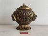 1624 Himalayan Buddhist Ceremonial Pot with Mountain Crystal Carvings-WOVENSOULS Antique Textiles &amp; Art Gallery
