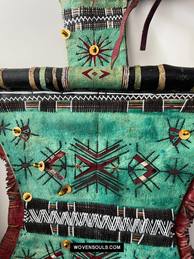 1630 SOLD Old Tuareg Tent Large Amulet Hanging - African Art-WOVENSOULS Antique Textiles &amp; Art Gallery