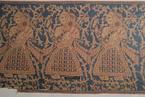 1641 SOLD Large Gujarat Ceremonial Cloth with a Row of Female Musicians-WOVENSOULS Antique Textiles &amp; Art Gallery