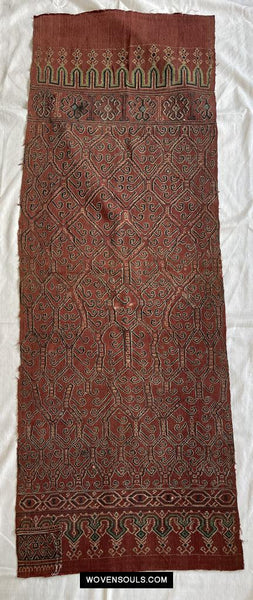 1644 Antique Woven Pua Sungkit Iban Textile from Borneo-WOVENSOULS Antique Textiles & Art Gallery