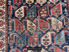 1645 Antique Gendge Boteh Rug with Figures-WOVENSOULS Antique Textiles &amp; Art Gallery