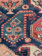 1645 Antique Gendge Boteh Rug with Figures-WOVENSOULS Antique Textiles &amp; Art Gallery