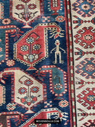 1645 Antique Gendge Boteh Rug with Figures-WOVENSOULS Antique Textiles &amp; Art Gallery