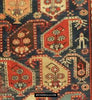 1645 Antique Gendge Boteh Rug with Figures-WOVENSOULS Antique Textiles &amp; Art Gallery