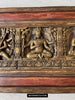 1646 Large Antique Tibetan Gilt & Carved Wood Sutra Cover-WOVENSOULS Antique Textiles &amp; Art Gallery