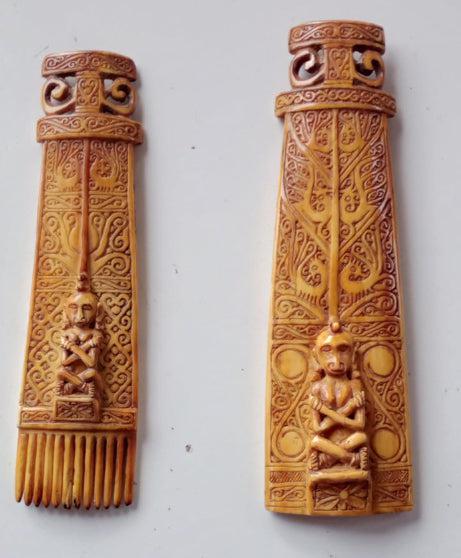 1648 Pair of Old Tanimbar Combs - Not for sale-WOVENSOULS Antique Textiles &amp; Art Gallery