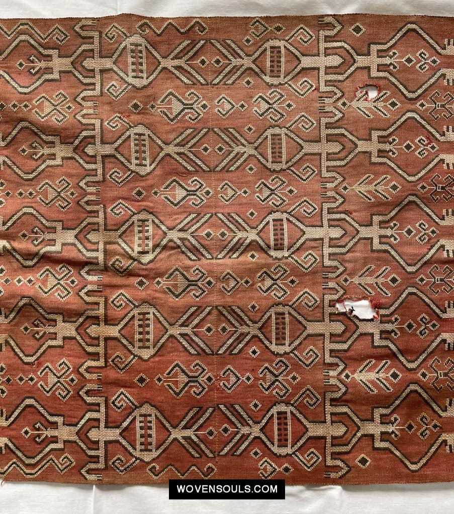 1651 Antique Iban Pua Kumbu Sungkit Singkit Woven Textile with Human Figures-WOVENSOULS Antique Textiles &amp; Art Gallery