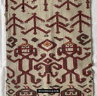 1652 Antique Iban Pua Kumbu Sungkit Singkit Woven Textile with Human Figures - Undyed base-WOVENSOULS Antique Textiles &amp; Art Gallery