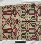 1652 Antique Iban Pua Kumbu Sungkit Singkit Woven Textile with Human Figures - Undyed base-WOVENSOULS Antique Textiles &amp; Art Gallery