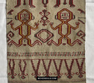 1652 Antique Iban Pua Kumbu Sungkit Singkit Woven Textile with Human Figures - Undyed base-WOVENSOULS Antique Textiles &amp; Art Gallery