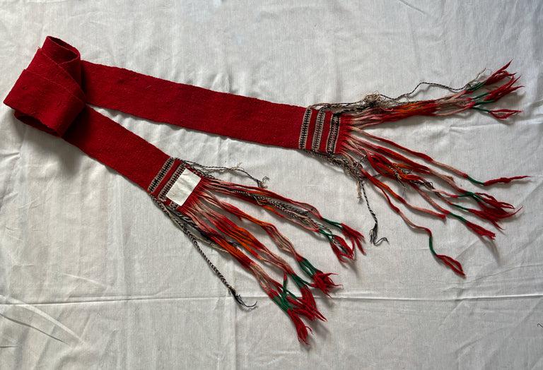 1659 Old Handwoven Tibet Sash Belt-WOVENSOULS Antique Textiles &amp; Art Gallery