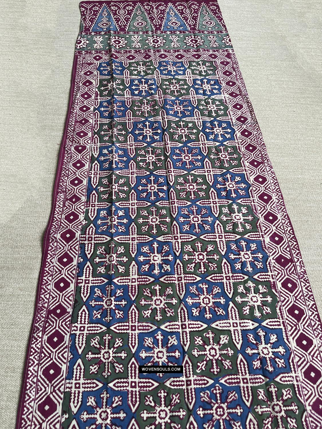 1661 Vintage Batik Textile with Patola Motif-WOVENSOULS Antique Textiles &amp; Art Gallery