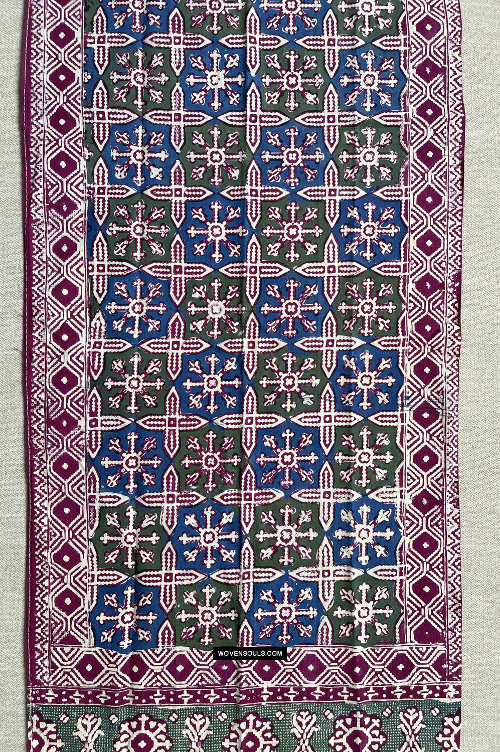 1661 Vintage Batik Textile with Patola Motif-WOVENSOULS Antique Textiles &amp; Art Gallery