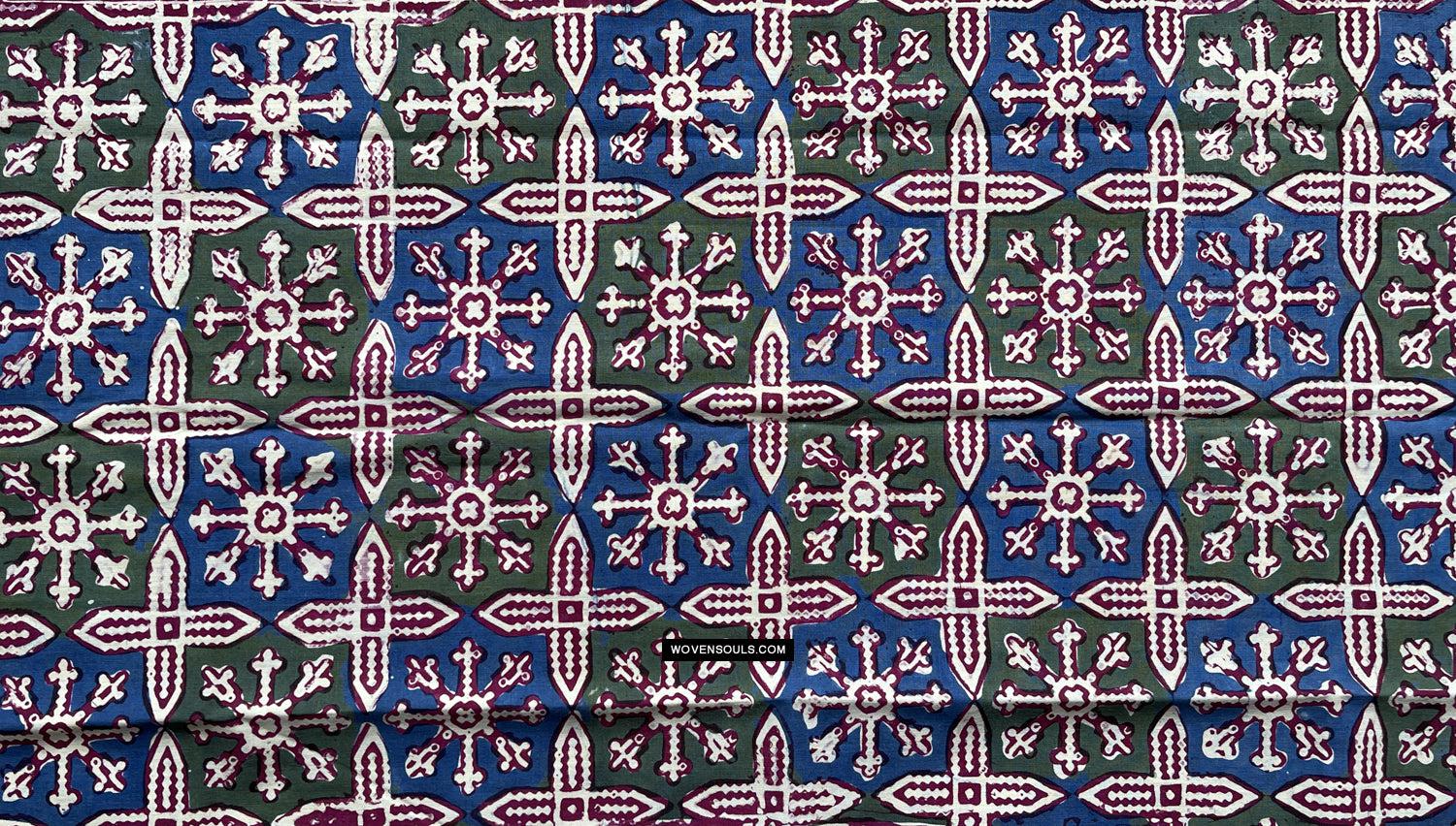 1661 Vintage Batik Textile with Patola Motif-WOVENSOULS Antique Textiles &amp; Art Gallery