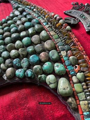 1664 Rare Museum Quality Perak Headdress from Ladakh-WOVENSOULS Antique Textiles &amp; Art Gallery