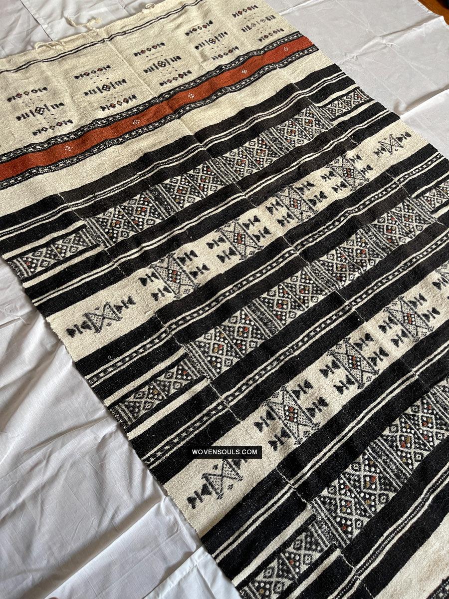 1665 Vintage Fulani Woven Blanket Textile - African Weaving-WOVENSOULS Antique Textiles &amp; Art Gallery